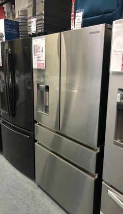 Fridge Samsung counter depth French door refrigerator original price $3221 our price $2495 free delivery and installation