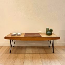 Vintage Mid Century Bench / Coffee Table 