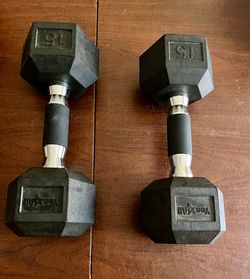 Hex 15Ib. Dumbbells