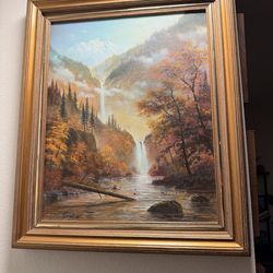 Waterfall painting