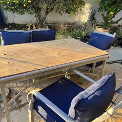 Blue Patio set 
