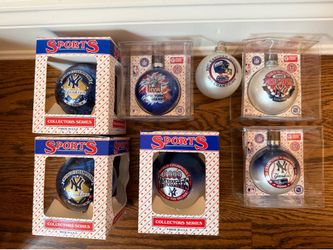 New York sports (Yankees, Giants & Rangers) Christmas Ornaments 1986 through 2000