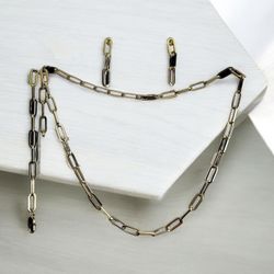 14K Gold Electroplated Necklace,Earrings and Bracelet set