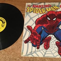 1972 The Amazing Spider-Man A Rockonic & 1974 Spider-Man The Mark Of The Manwolf Vinyl Records