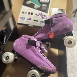 Prostar Purple Suede Professional Roller Skates