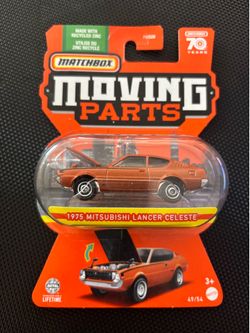 Matchbox Moving Parts 1975 Mitsubishi Lancer Celeste 49/54 70th Anniv Orange New