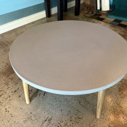 Article Coffee Table , Concrete Top , Wood Legs , Modern 