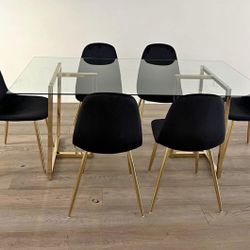Black🖤GOLD💛 Dining Room SET 🍽️ 