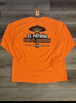 Harley-Davidson “El Patron” Orange Long Sleeve Shirt Mens XL, El Cajon, CA