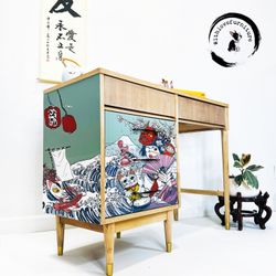 Mid Century Modern Desk / Japanese inspired Desk/ Makeup Table
