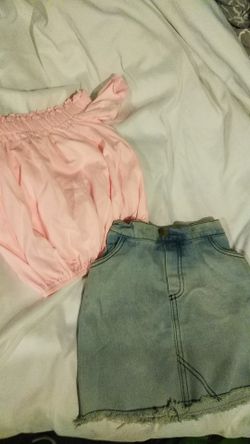3t/4t crop top and skirt