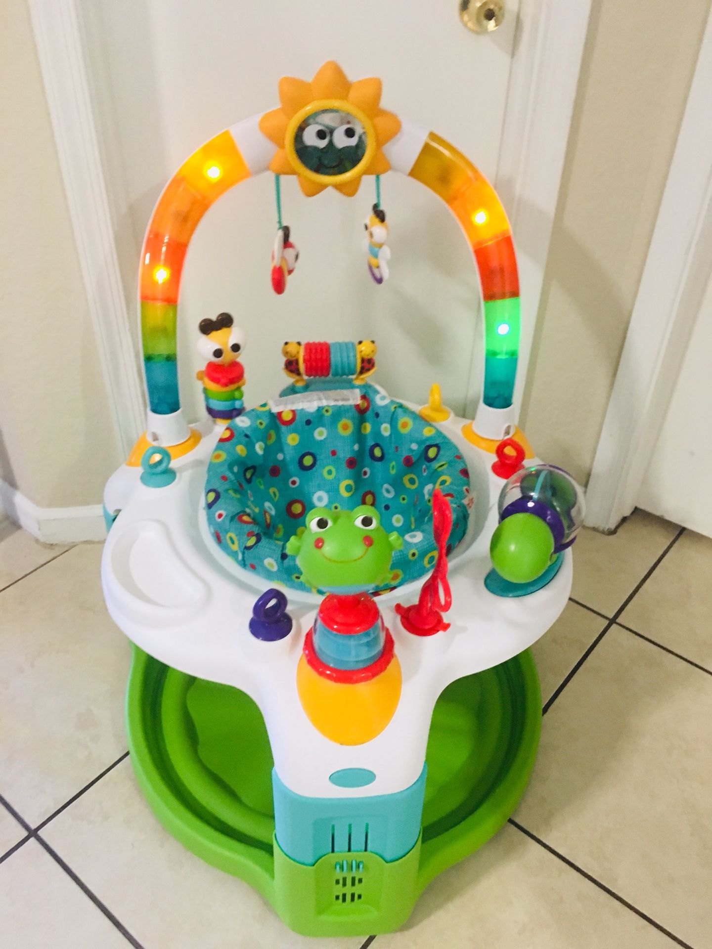 Bright Starts Laugh & Lights Activity Saucer - Green/Blue