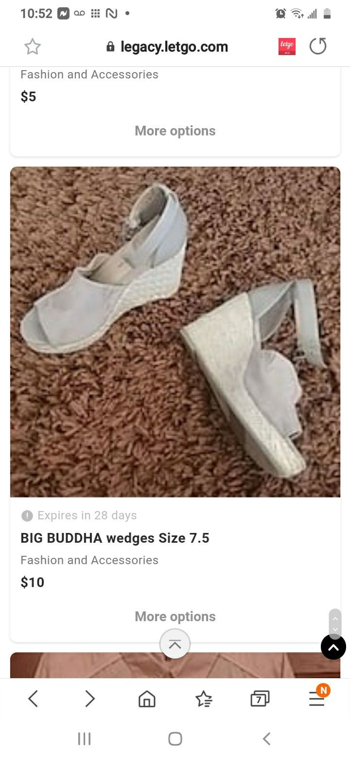 Big Buddha Wedge Heels Size 7.5