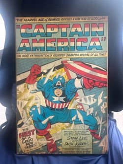 Captain America Marvel Comic Book Wooden Board Sign