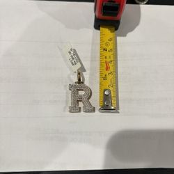 Diamond And Gold Pendant Letter R