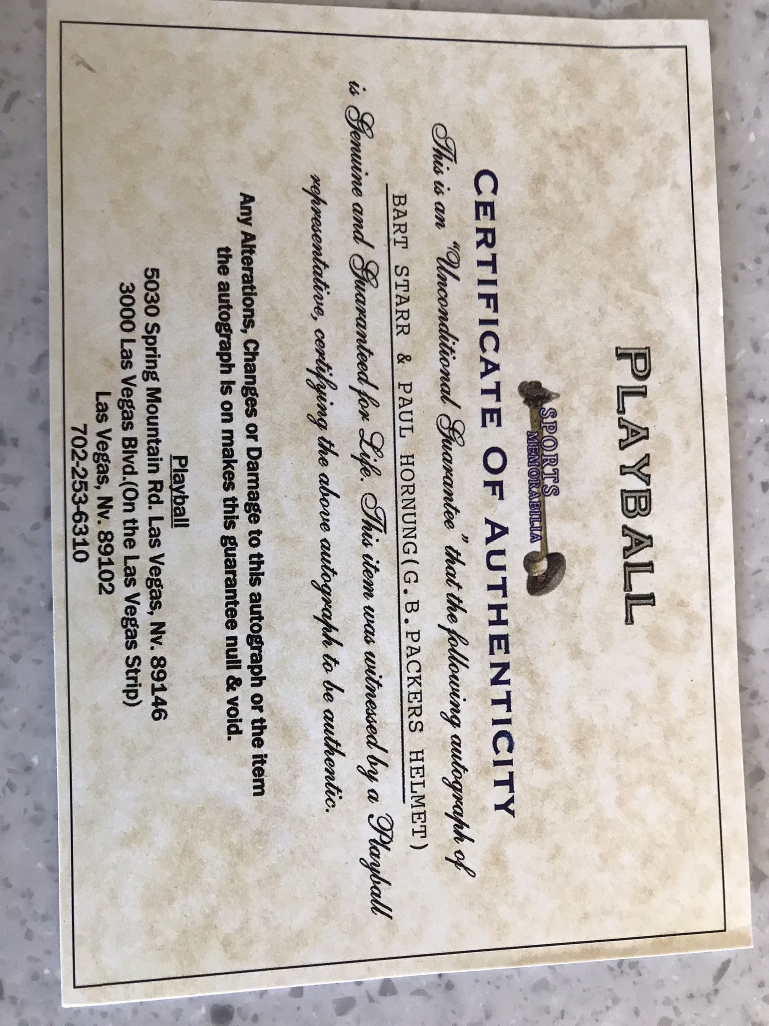 Russell Full Size Packer Helmet Signed By Bart Starr/Paul Hornung - $990 (Scottsdale)