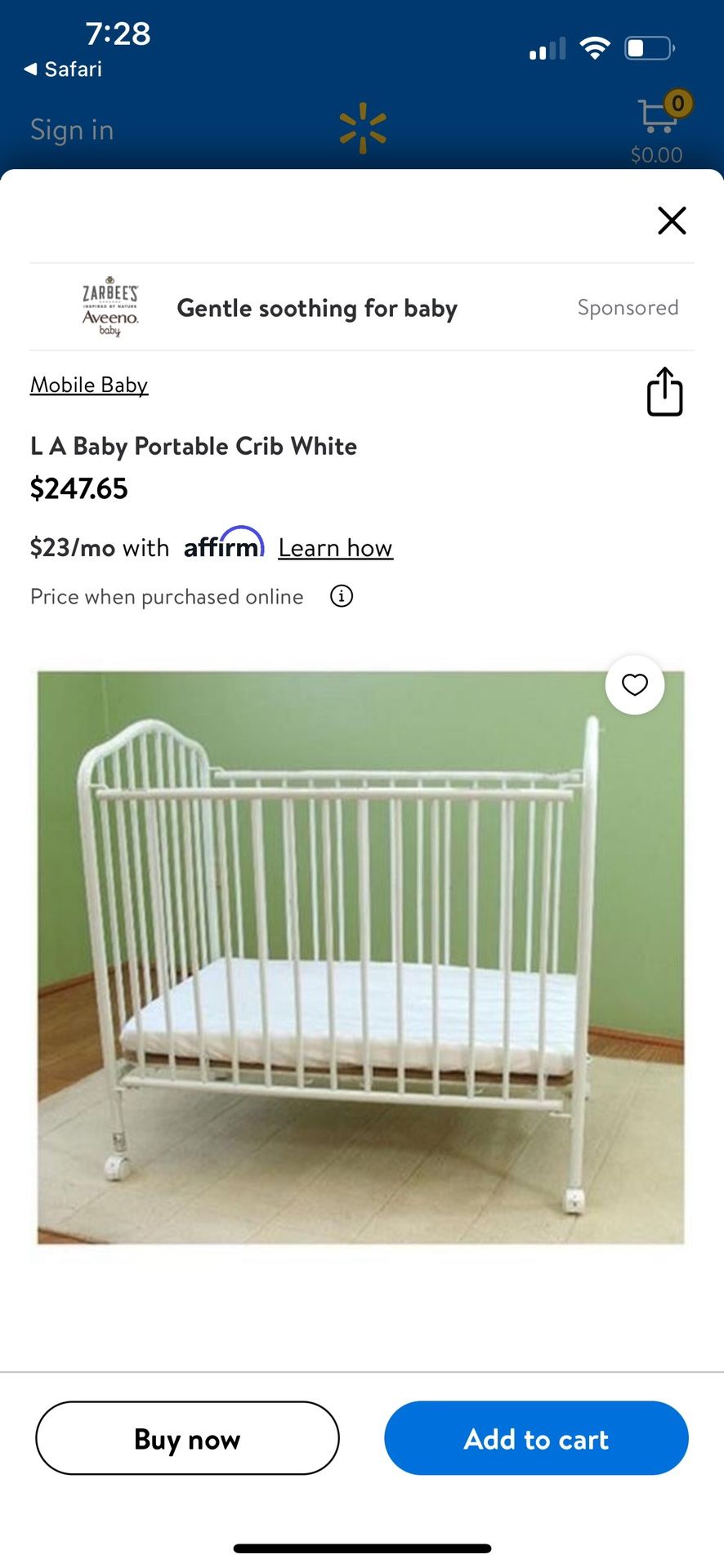 Portable Crib