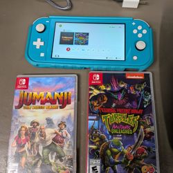 Nintendo Switch Lite With Travel Case And 2 Games