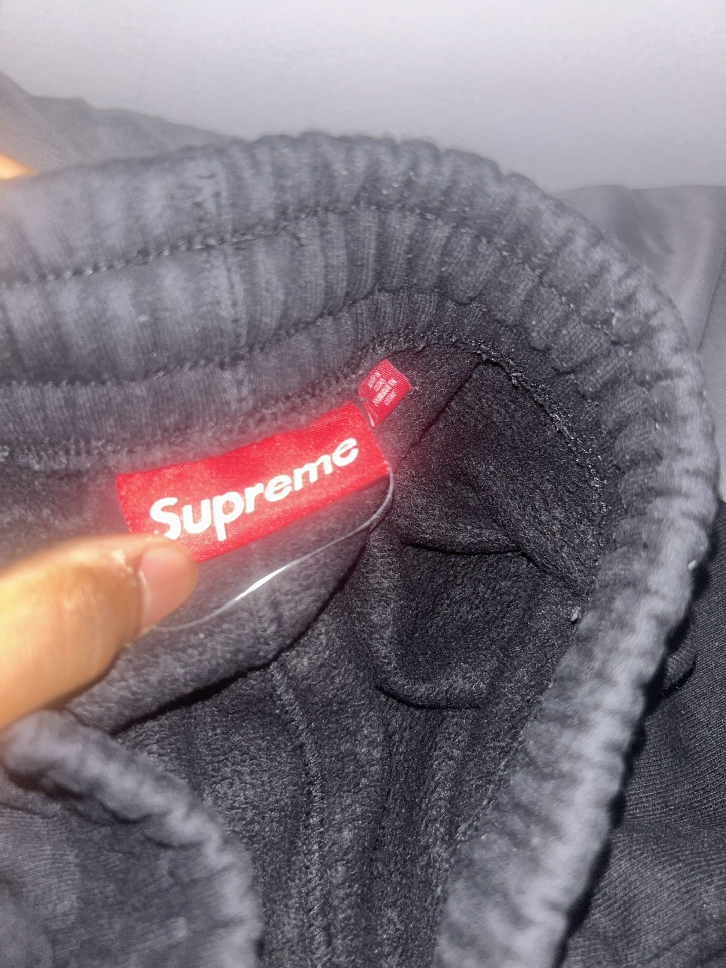 black supreme pants