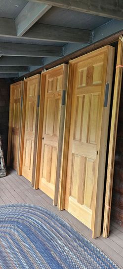 Qty 6 Solid Wood Doors