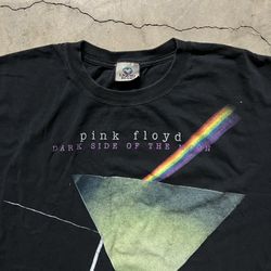 Vintage 2006 Liquid Blue Pink Floyd Dark Side of The Moon Rock Band T-Shirt XXL