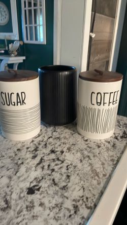 Coffee, sugar and utensils holder (3pc)