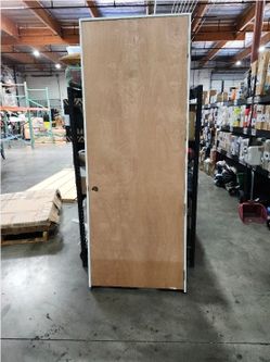 Pre hung HC flush, unfinished, 35.5 x 90 inches, left-hand