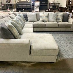 🛋️Brand New Ashley Couch 🛋️Ardsley Pewter 5 PIECE Large Sectional 