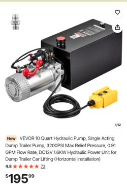 VEVOR 10 Quart Hydraulic Power Unit