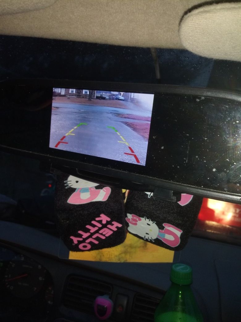 Review mirror backup camera