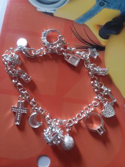 .925 Sterling Silver CHARM Bracelet