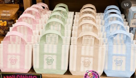 Trader Joe’s mini tote bags.