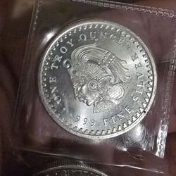 .999 Troy Ounce Fine Silver Cuauhtemoc Coin