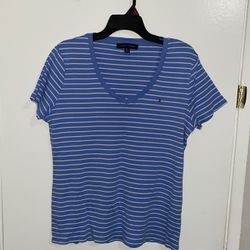 Blue V-Neck T-Shirt 