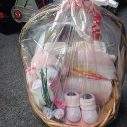 Baby Gift Basket Pink Jordans( Newborn)