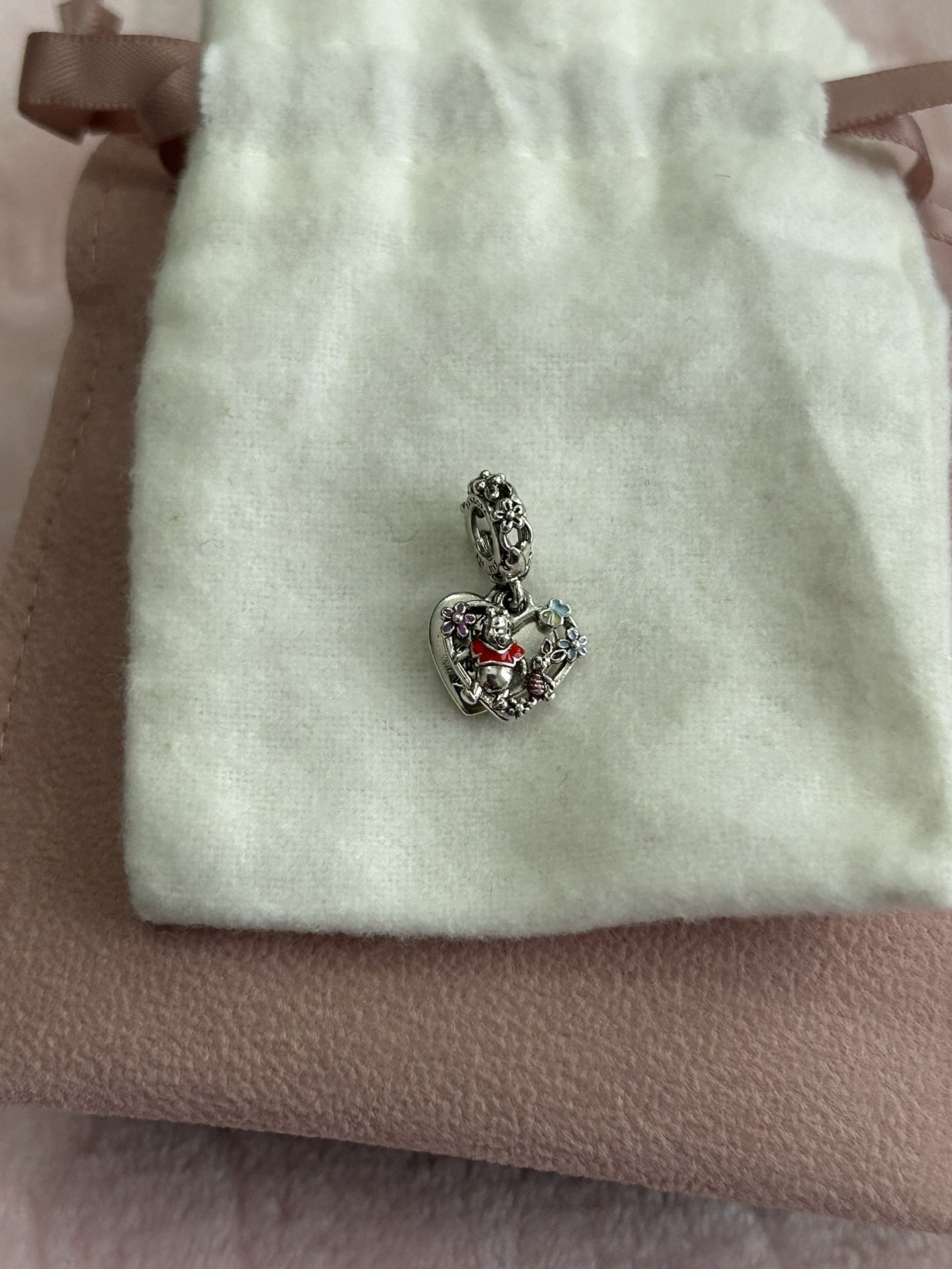 Disney Winnie the Pooh & Piglet Double Dangle Charm Sterling silver