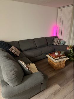 Dark gray couch