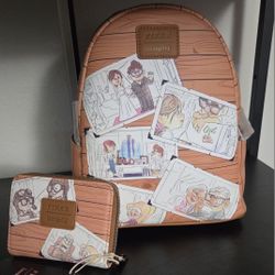 Loungefly Pixar Carl & Ellie Backpack & Wallet Set