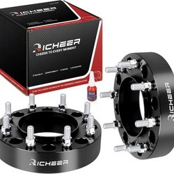 8x170 Hubcentric Wheel Spacers for 2005-2025 F250 F350 Super Duty, 2 inch 8x170mm Wheel Spacer with 14x1.5 Studs & 125mm Center Bore