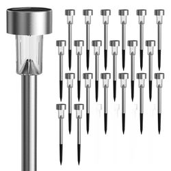 Paquete de 20 luces solares para caminos al aire libre, luces solares impermeables para exterior