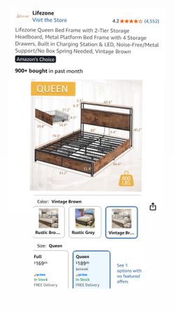 Queen Bed frame + mattress
