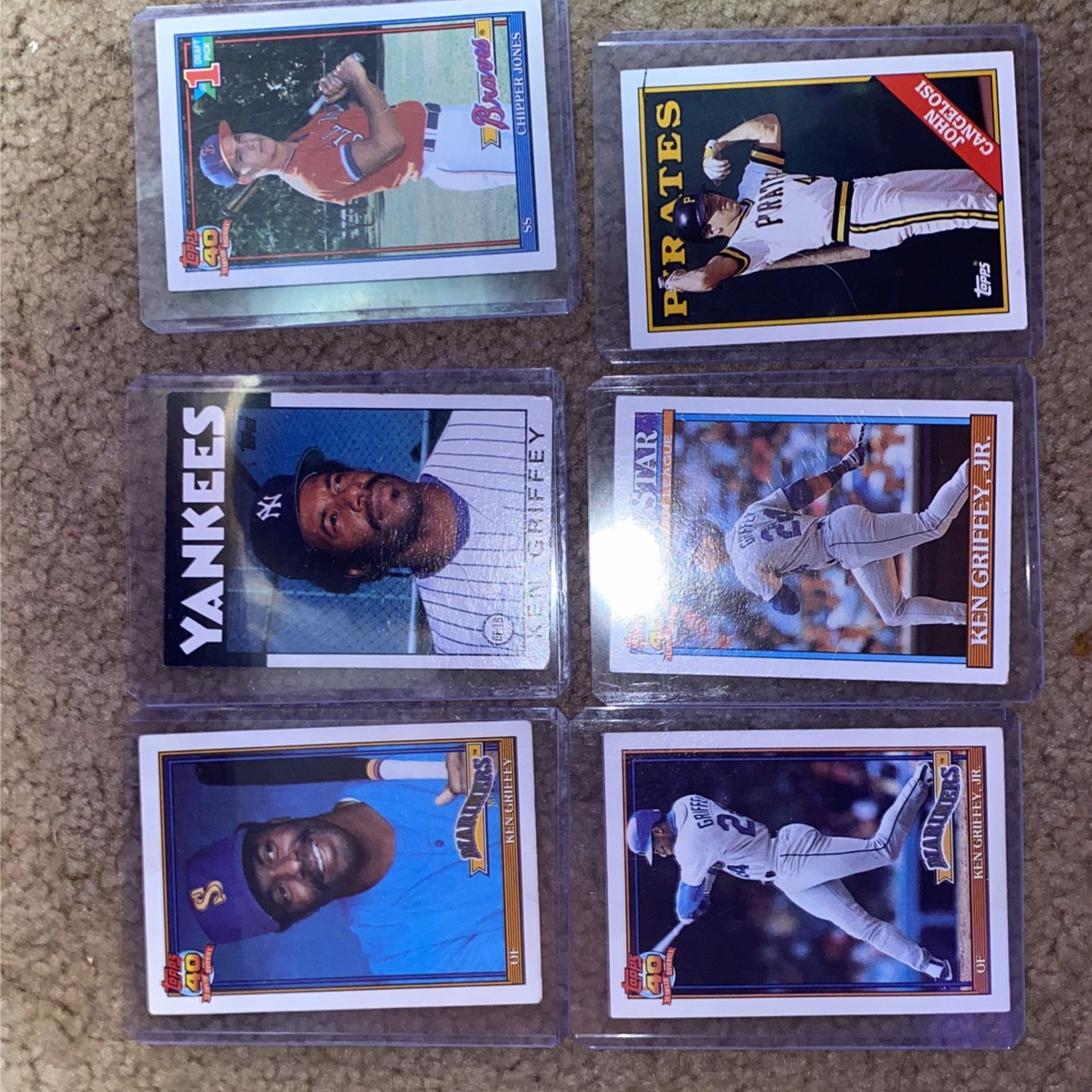 Ken Griffey Cards And Chipper Jones