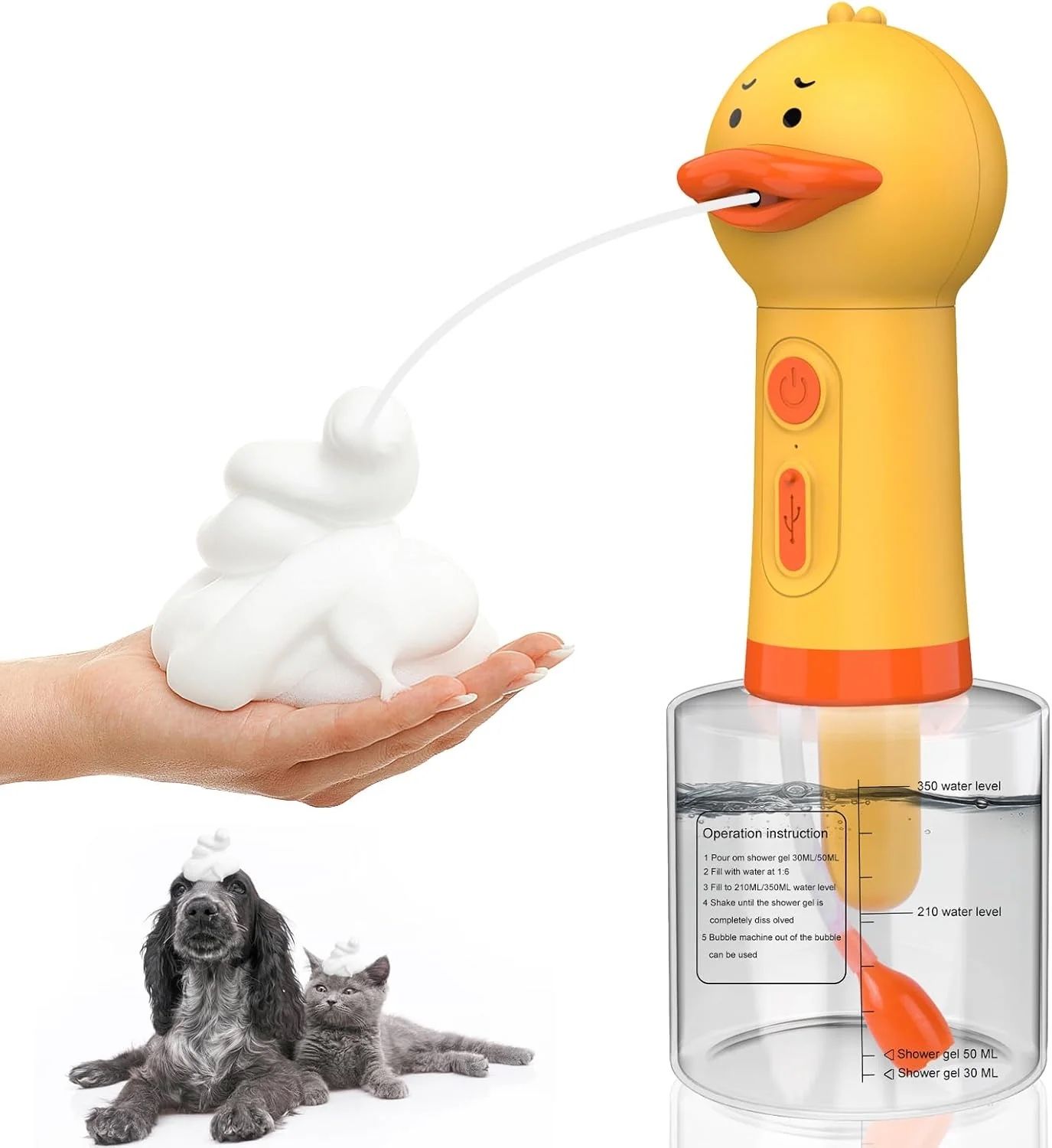 Yellow Duck Animal Bath Foam Machine