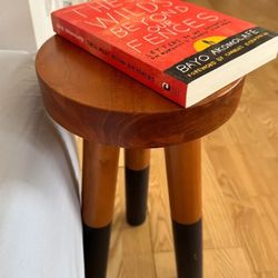 Serena & Lily Dip Dyed Small Wood Stool (Set of 2)