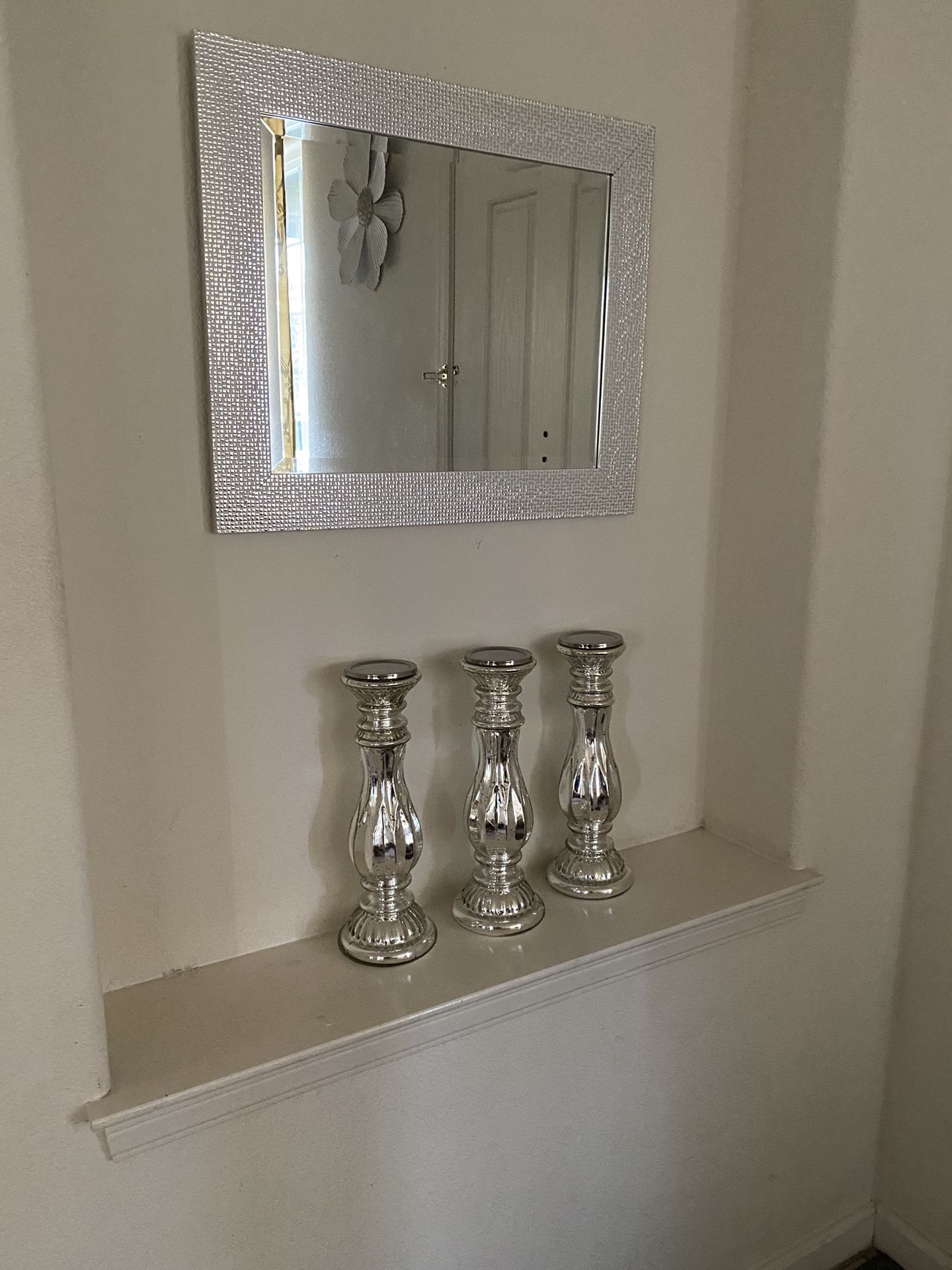 Mirror And Candle Holder 