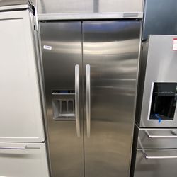 KitchenAid Built In Side By Side 36” Refrigerator Ice & Water 