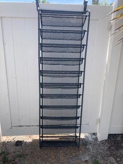 Metal mesh shoe rack