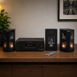 Premium 3-Klipsch RP-250S Speakers + Sony 5.1 AV Receiver – Home Theater Audio Set