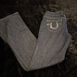 Womens Size 28 Y2K True Religion Chrome Horseshoe Bootcut Denim Jeans