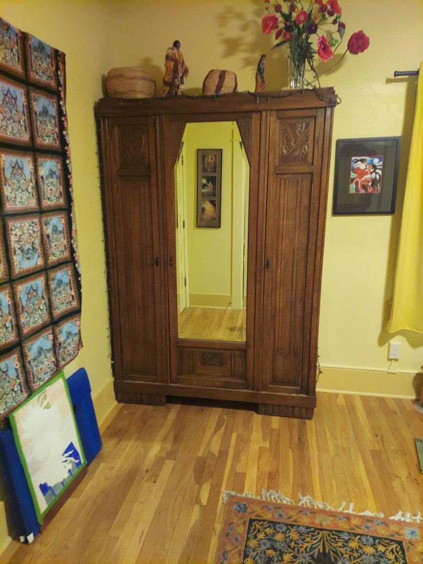Carved Antique Wardrobe